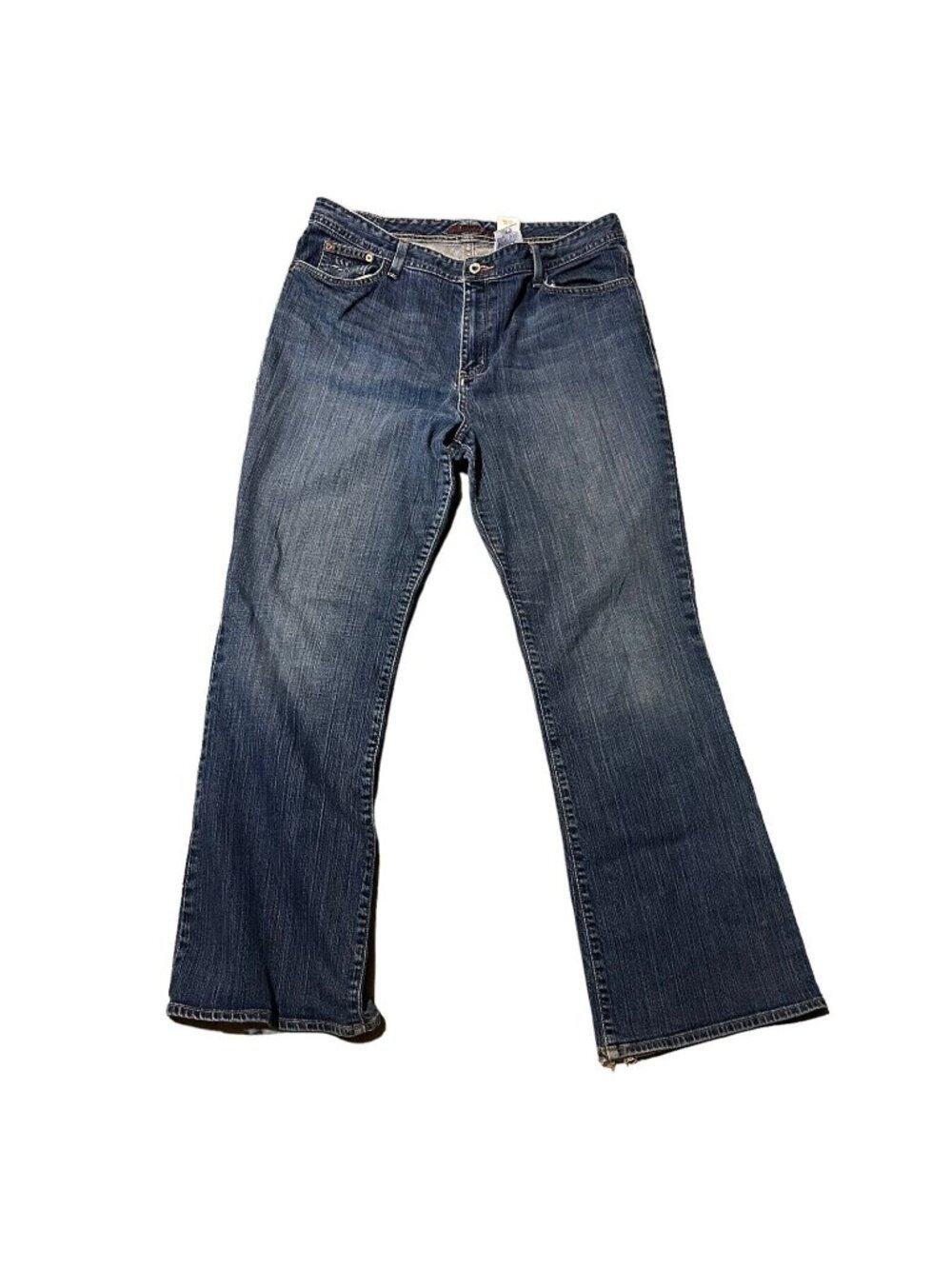Specially Dyed Womens Blue Bootcut Jeans With Embroidered Back Pockets Eddie Bau